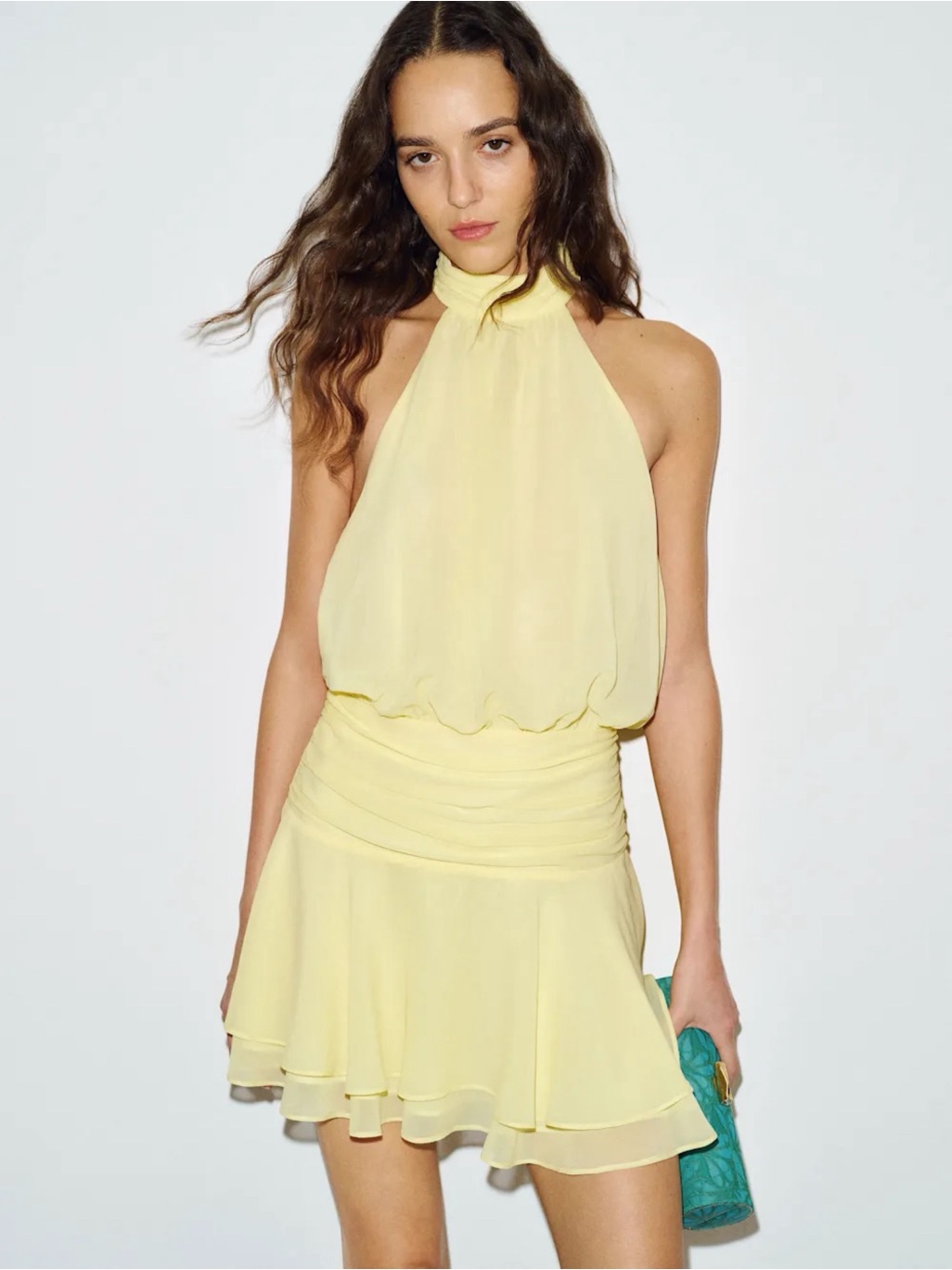 Reformation Karla Mini Dress In Parmesan 4